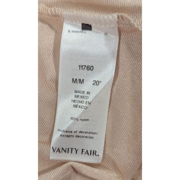 Vanity fair Beige 20 in Half Slip‎ Nylon Skirt SZ M Non Cling Silky Comfortable - Picture 4 of 4